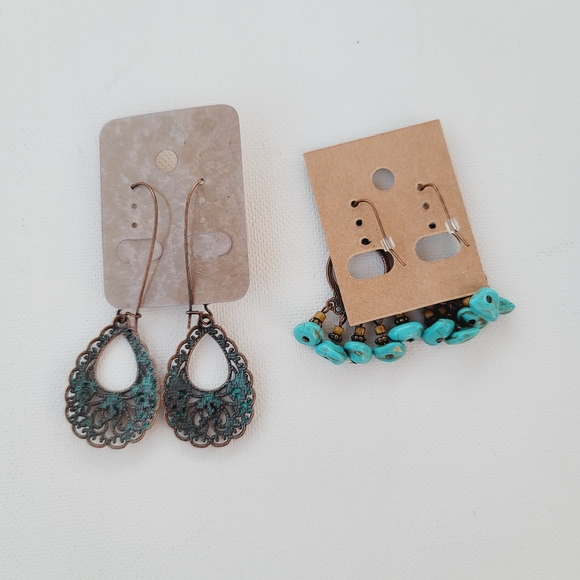 BOHO Lot of 2 Pairs of Earrings - Picture 4 of 4